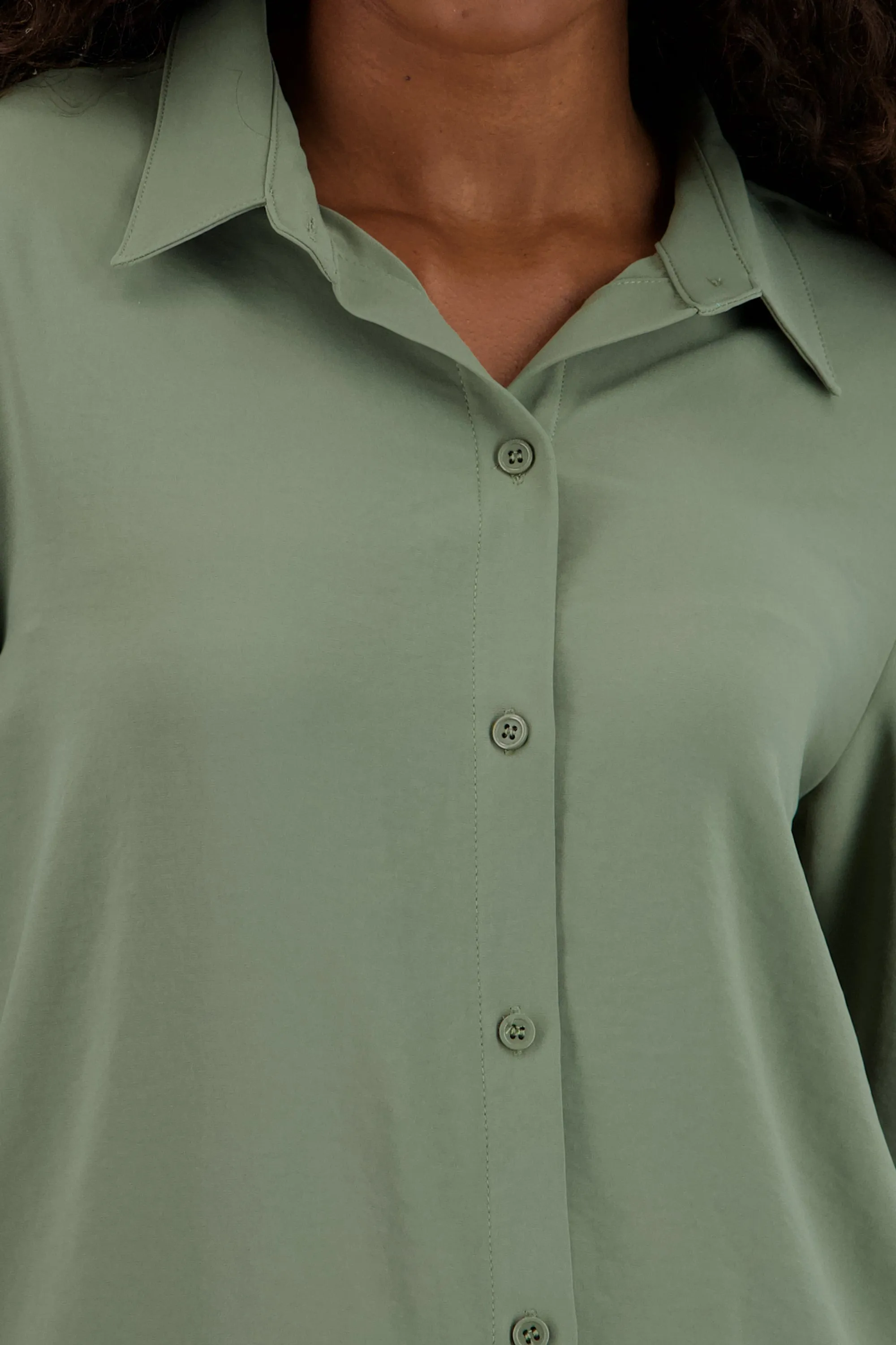 Camisa lisa manga larga botones sold by Shasa product image thumbnail 5