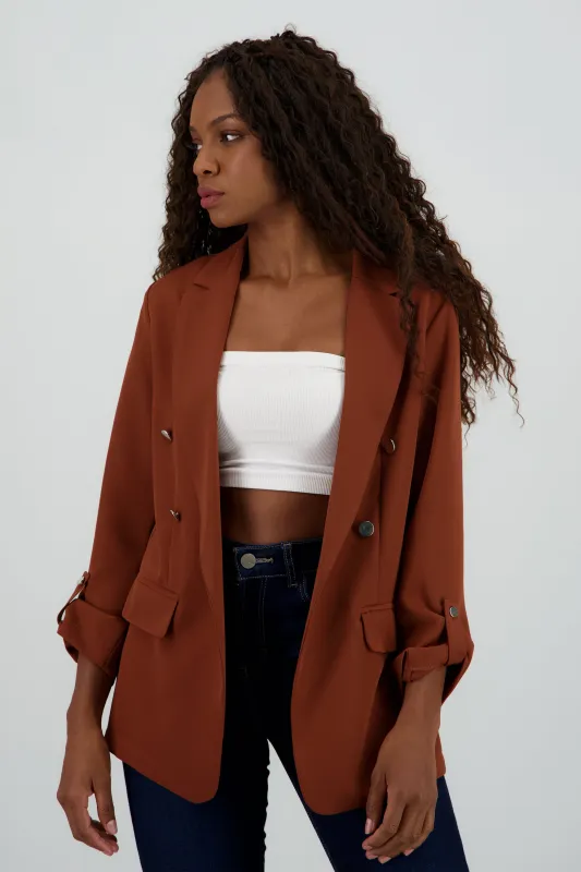 Blazer Oversize Largo Detalle Mangas sold by Shasa