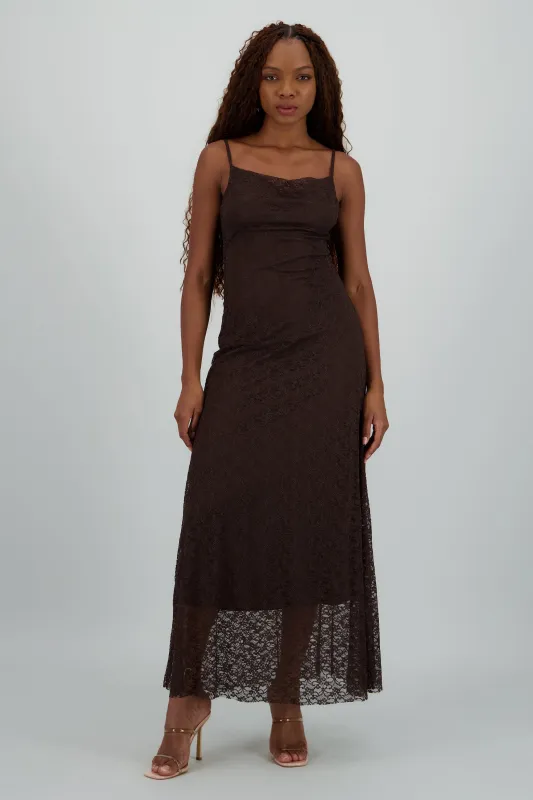 Vestido midi encaje sold by Shasa