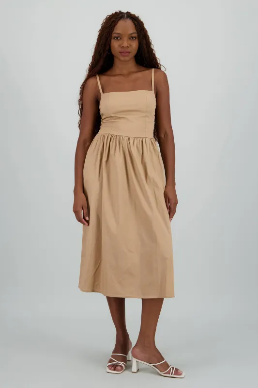 Vestido midi cortes con bolsas sold by Shasa