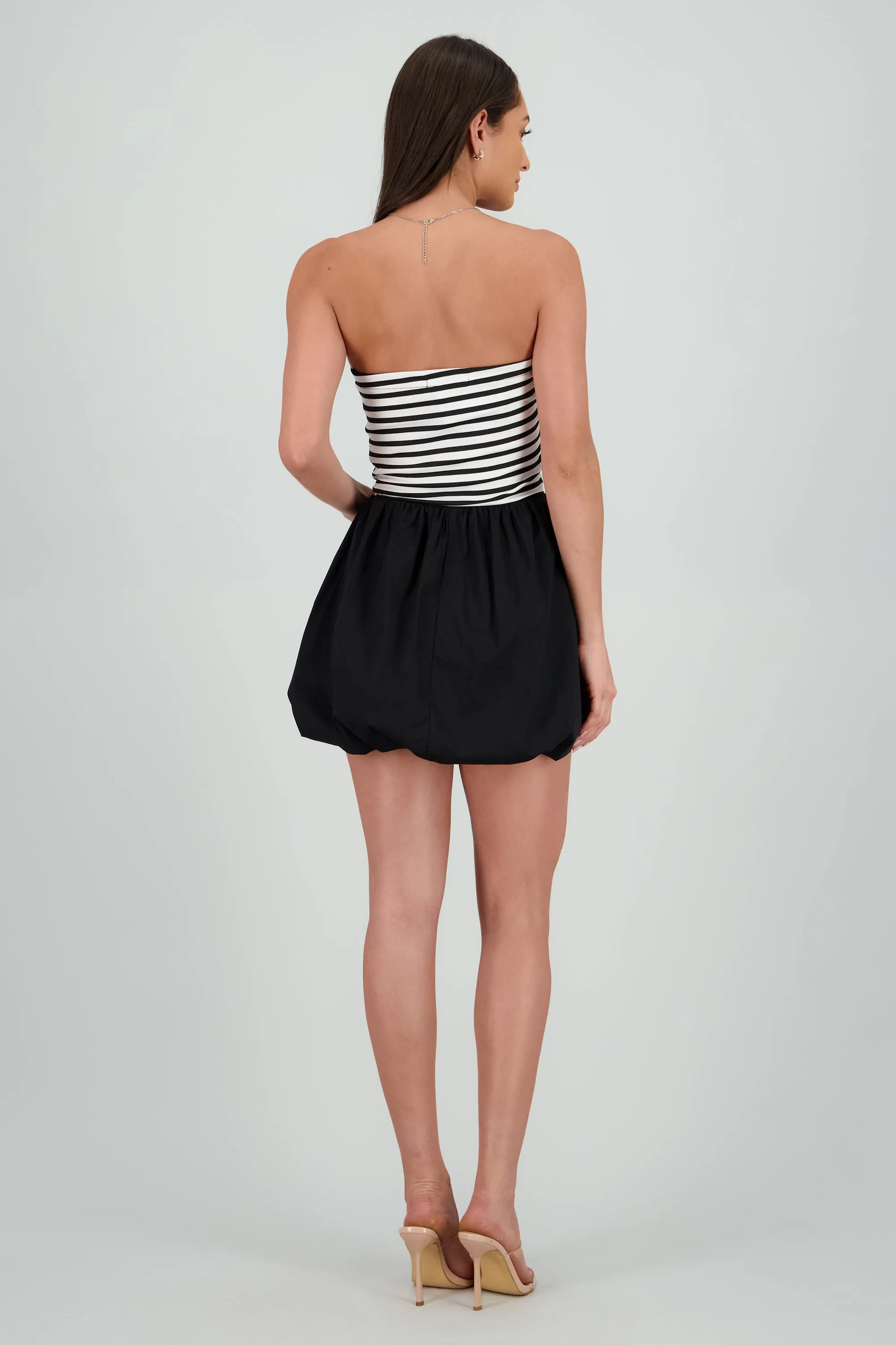 Vestido mini contraste detalle globo sold by Shasa product image thumbnail 4