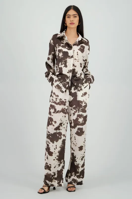 Pantalon amplio estampado animal print sold by Shasa