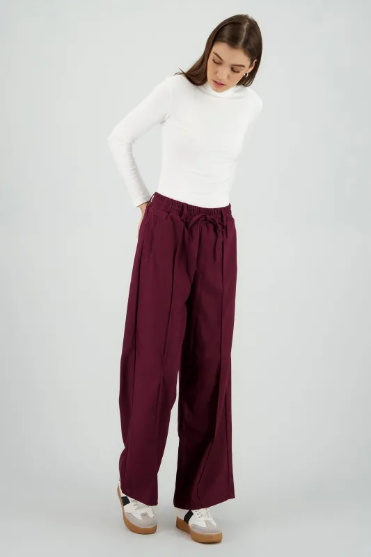 Pantalon amplio liso detalle resorte sold by Shasa