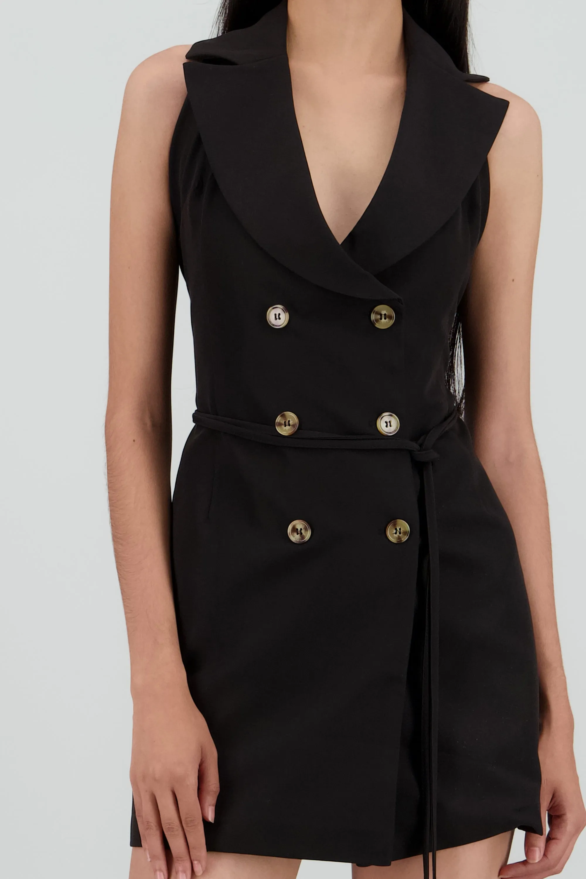 Vestido sastreado espalda abierta con cinto sold by Shasa product image thumbnail 5