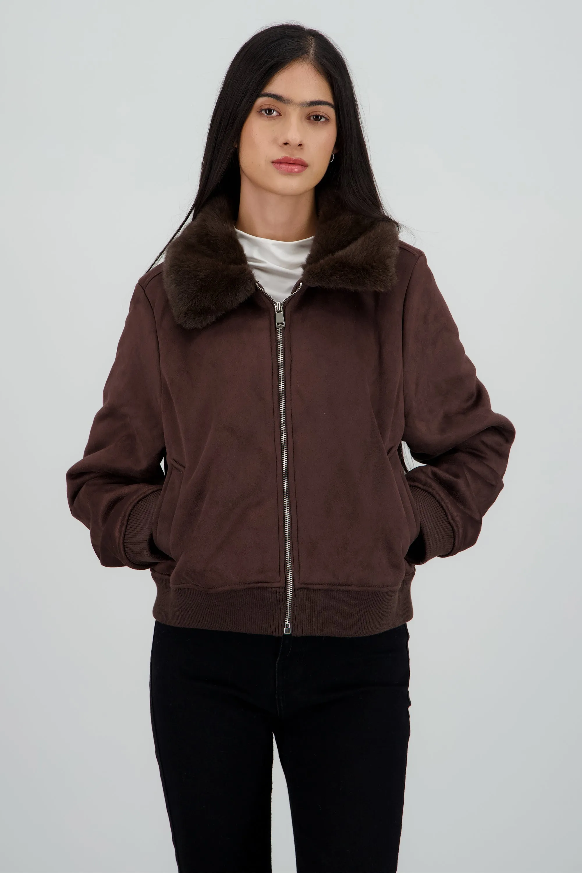 Chamarra lisa con cuello peluche sold by Shasa product image thumbnail 2