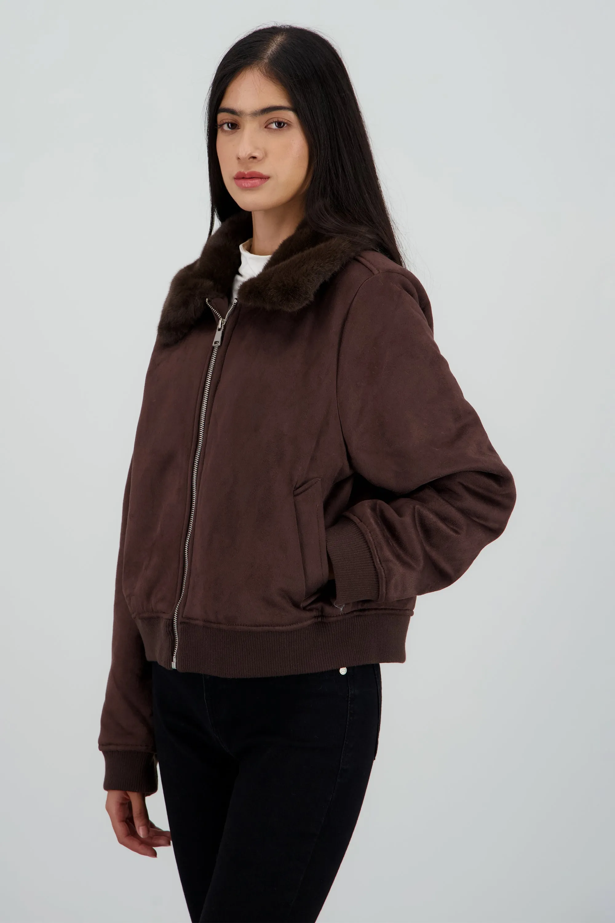 Chamarra lisa con cuello peluche sold by Shasa product image thumbnail 3