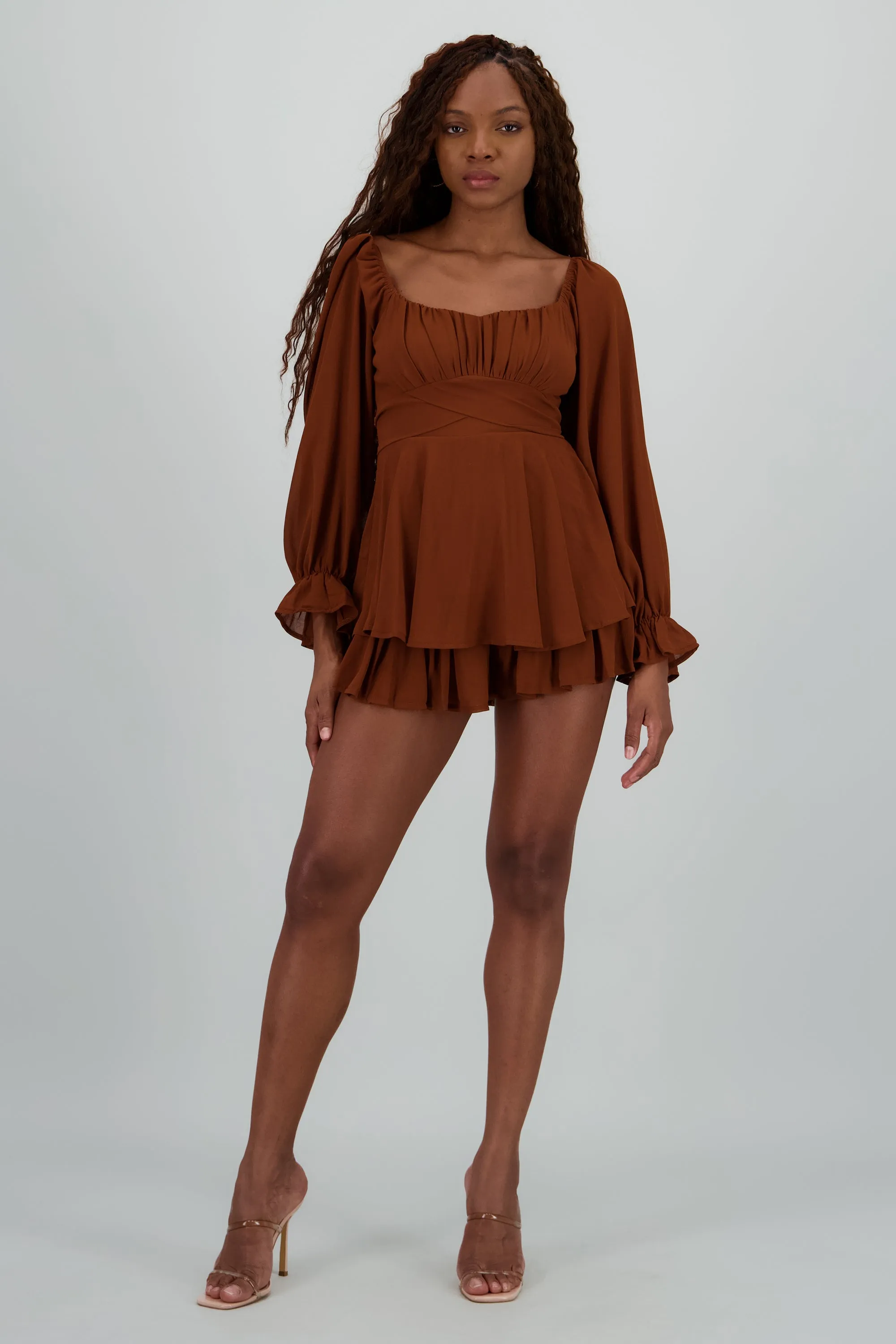 Romper mini manga larga mesh sold by Shasa