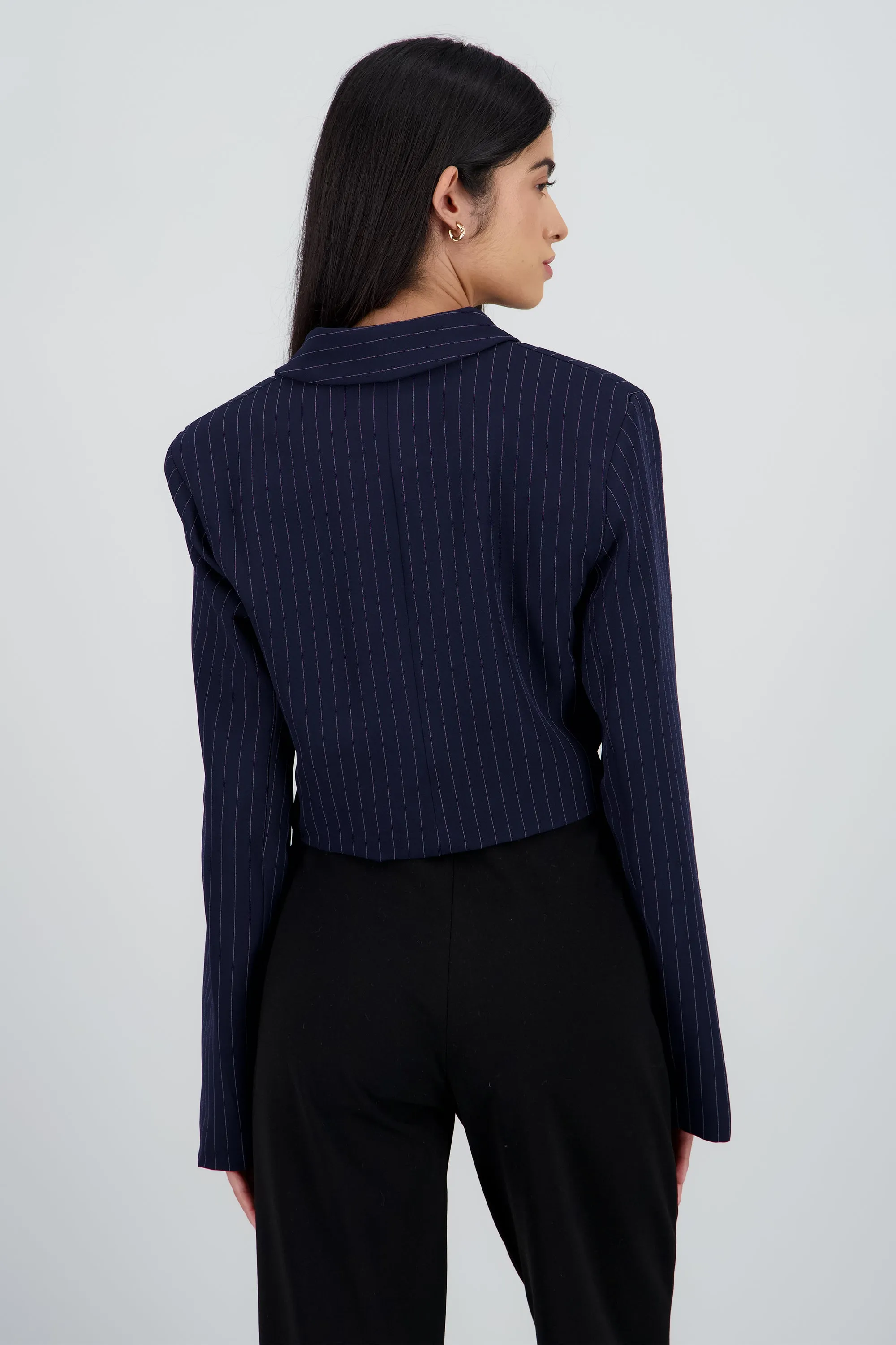 Saco crop de rayas con forro sold by Shasa product image thumbnail 4