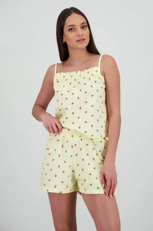 Top tirantes detalle fruncido cerezas sold by Shasa