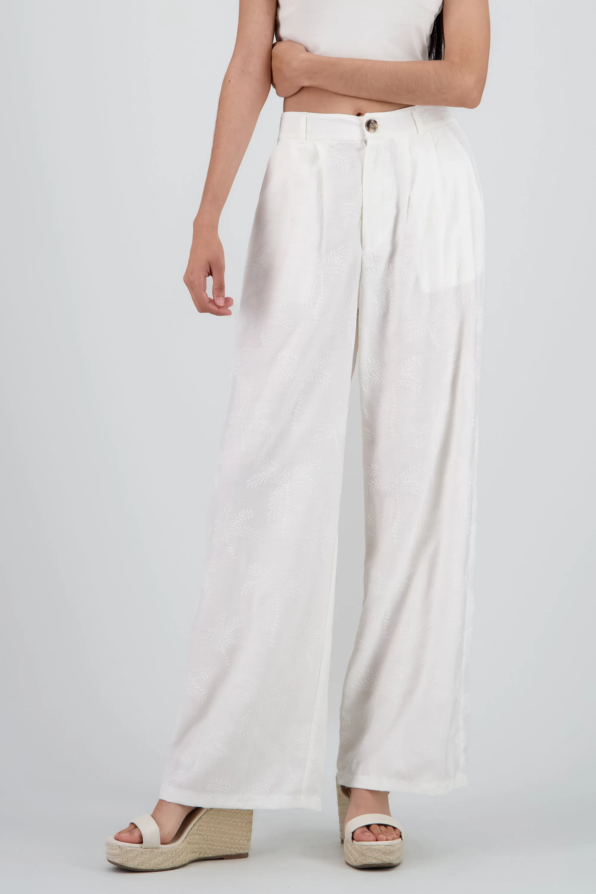 Pantalon recto estampado de palmeras sold by Shasa product image thumbnail 2