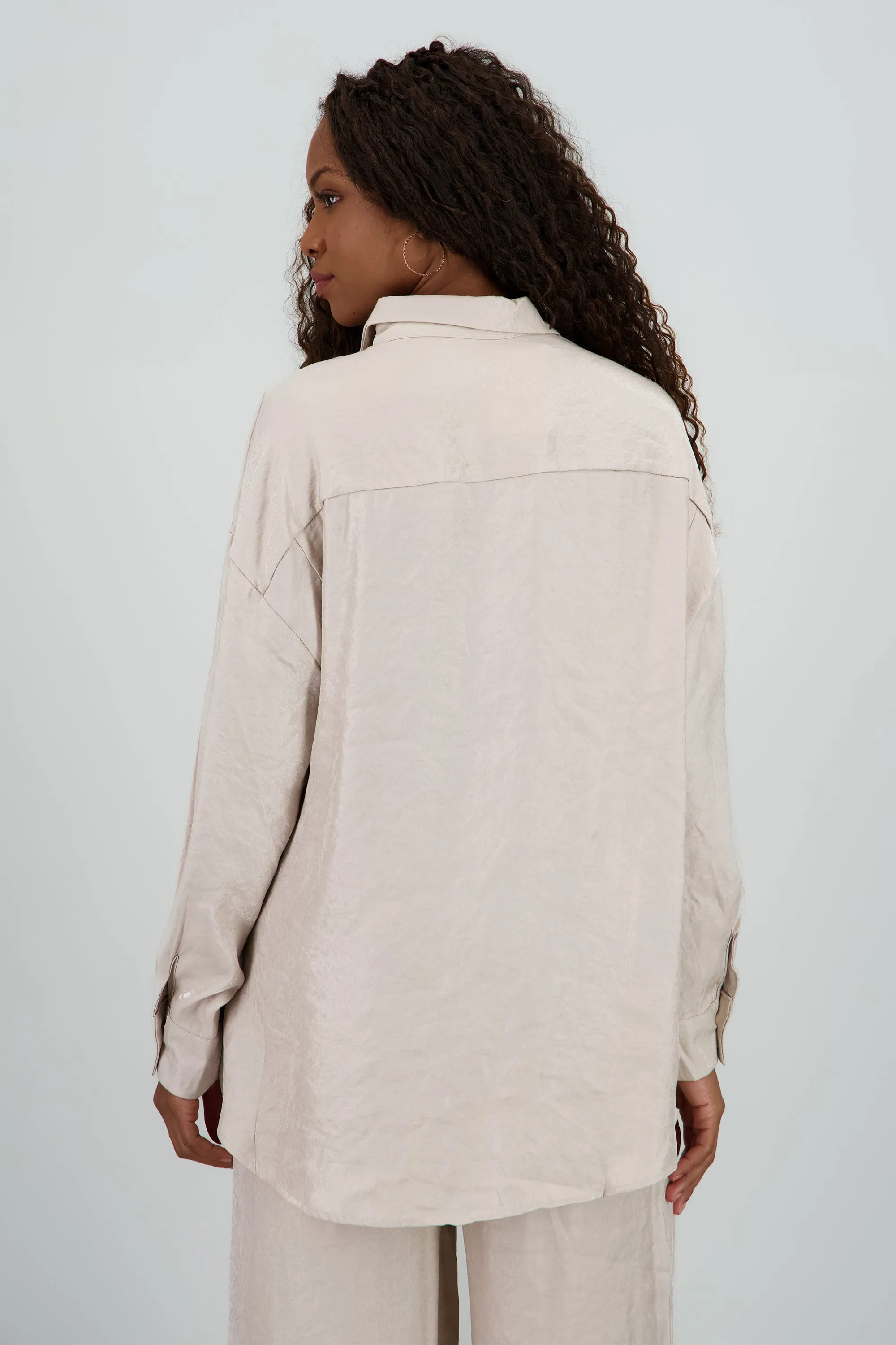 Camisa manga larga detalle satinada botones sold by Shasa product image thumbnail 4