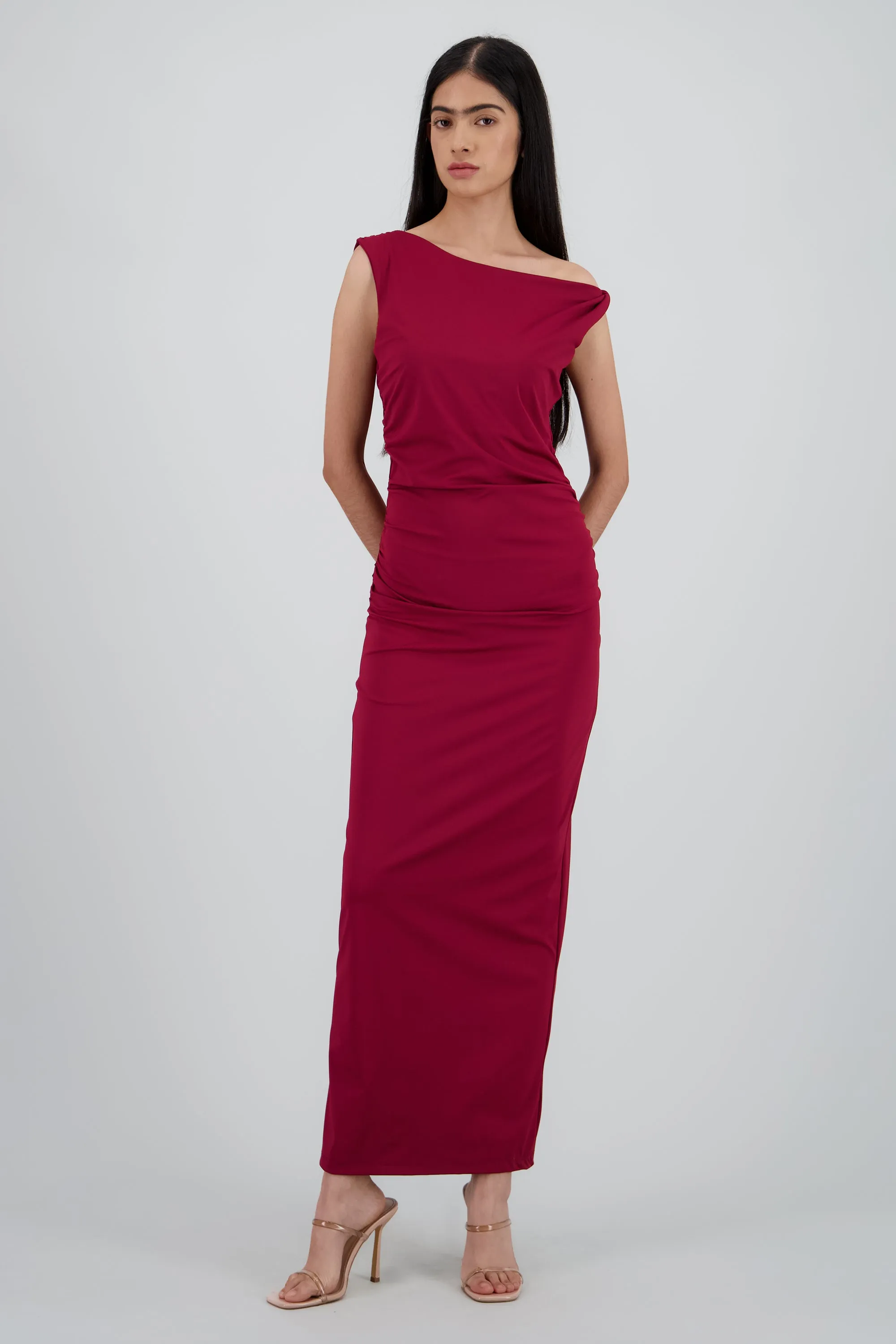 Vestido maxi sin mangas drapeado sold by Shasa product image thumbnail 2