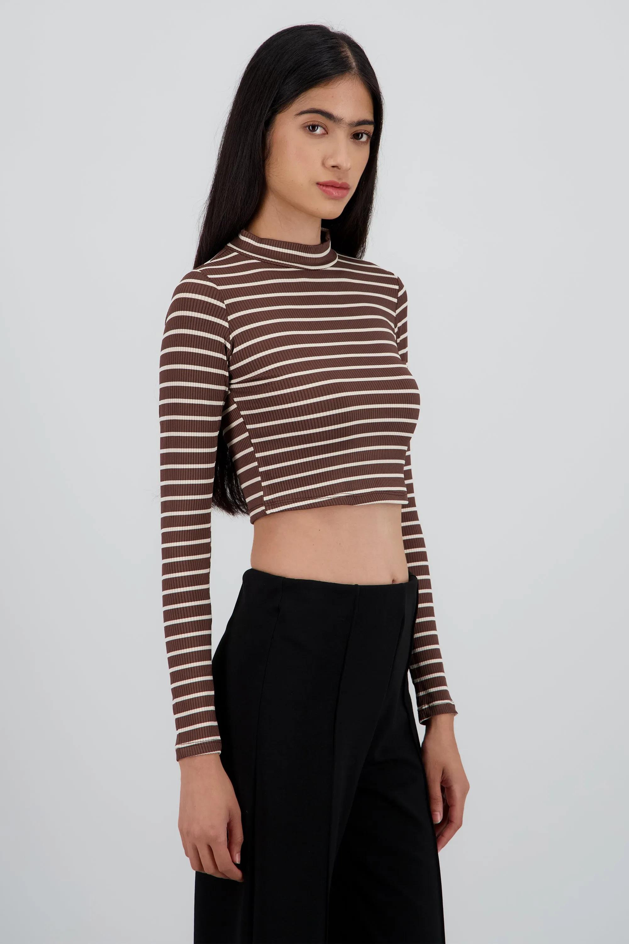 Top de rayas manga larga cuello alto sold by Shasa product image thumbnail 3