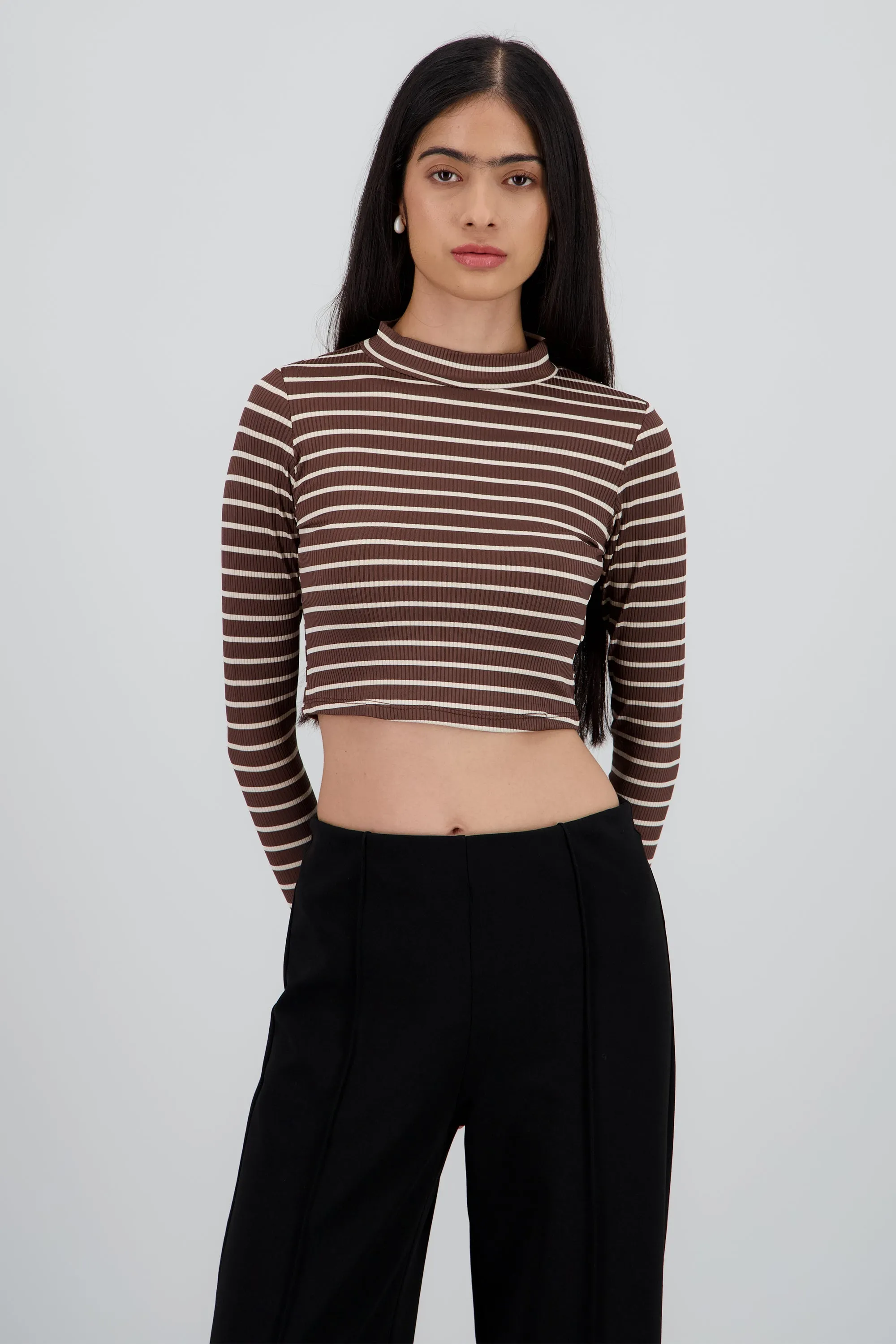 Top de rayas manga larga cuello alto sold by Shasa product image thumbnail 2