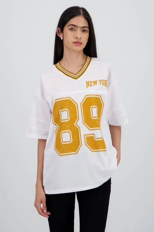 Playera oversize estampado numero sold by Shasa