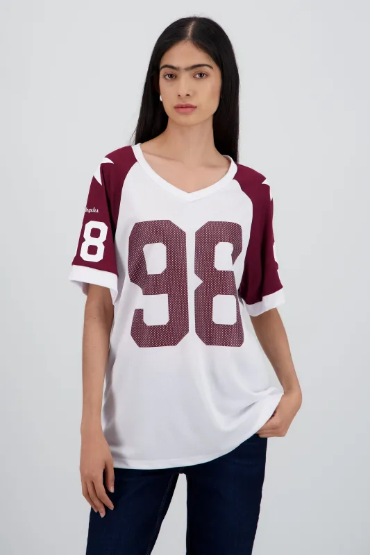 Playera oversized numero contraste sold by Shasa