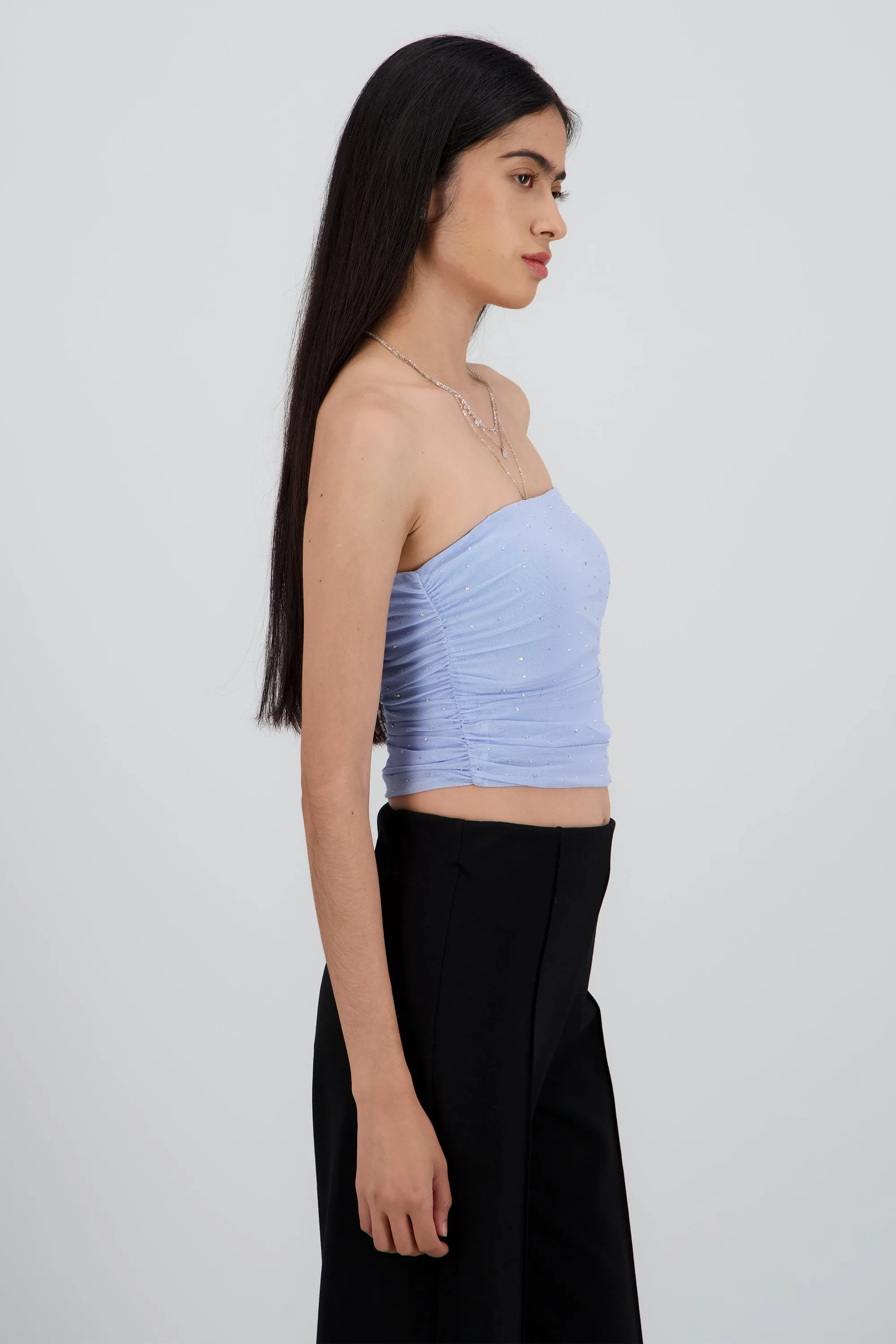 Top tubo de mesh con tela de brillos sold by Shasa product image thumbnail 3