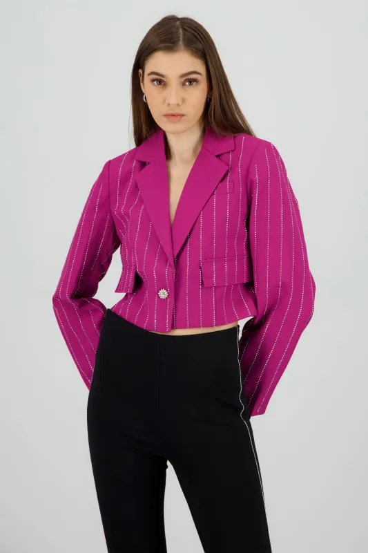 Saco crop detalle brillos sold by Shasa