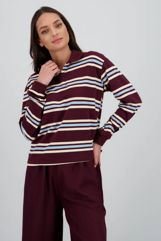 Sudadera polo oversized rayas sold by Shasa