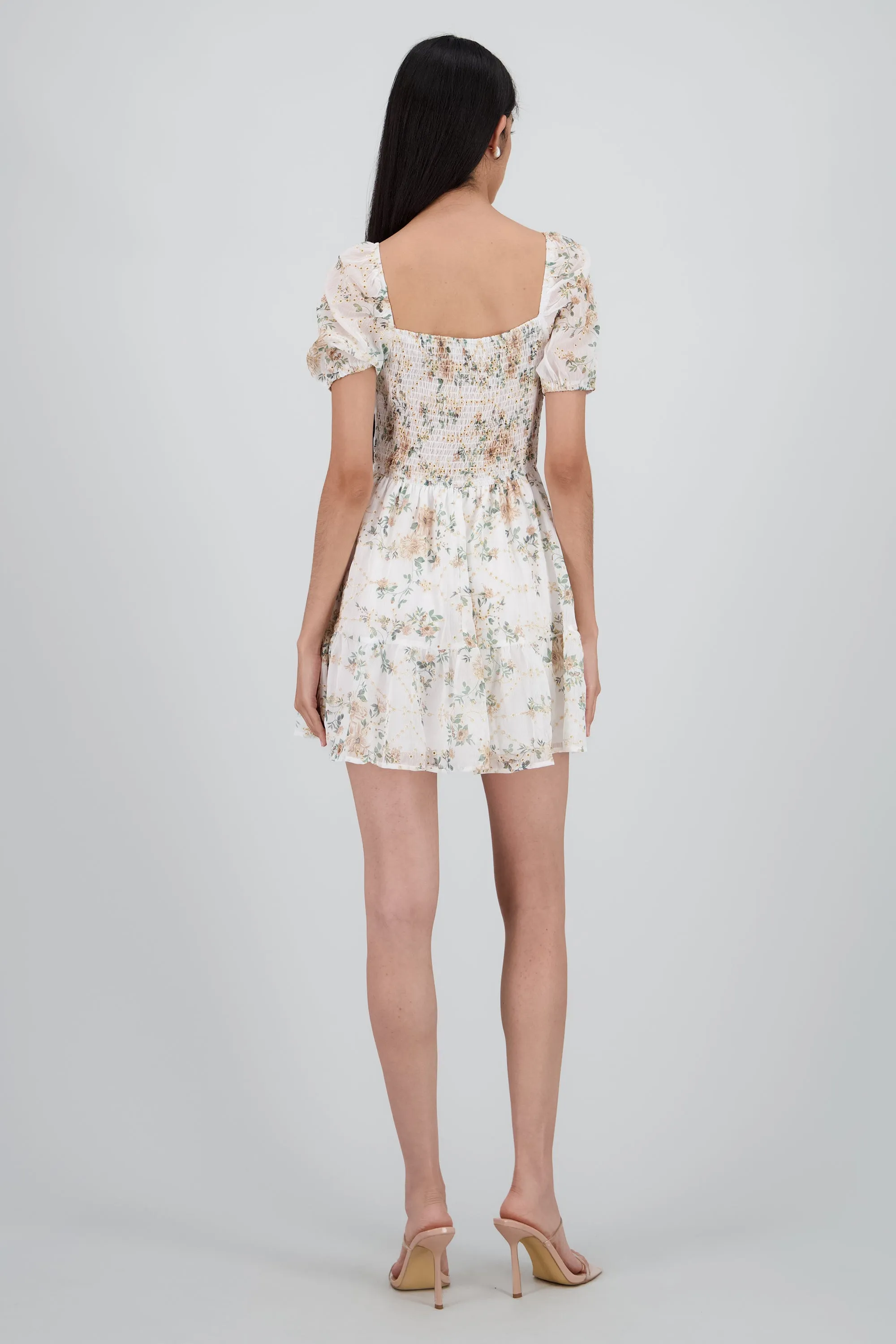 Vestido manga abullonada tela bordada sold by Shasa product image thumbnail 4