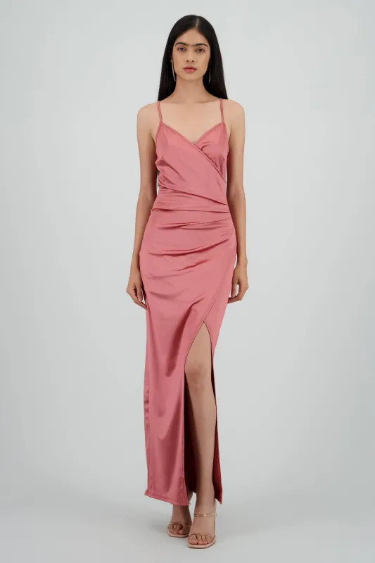 Vestido satinado midi sold by Shasa