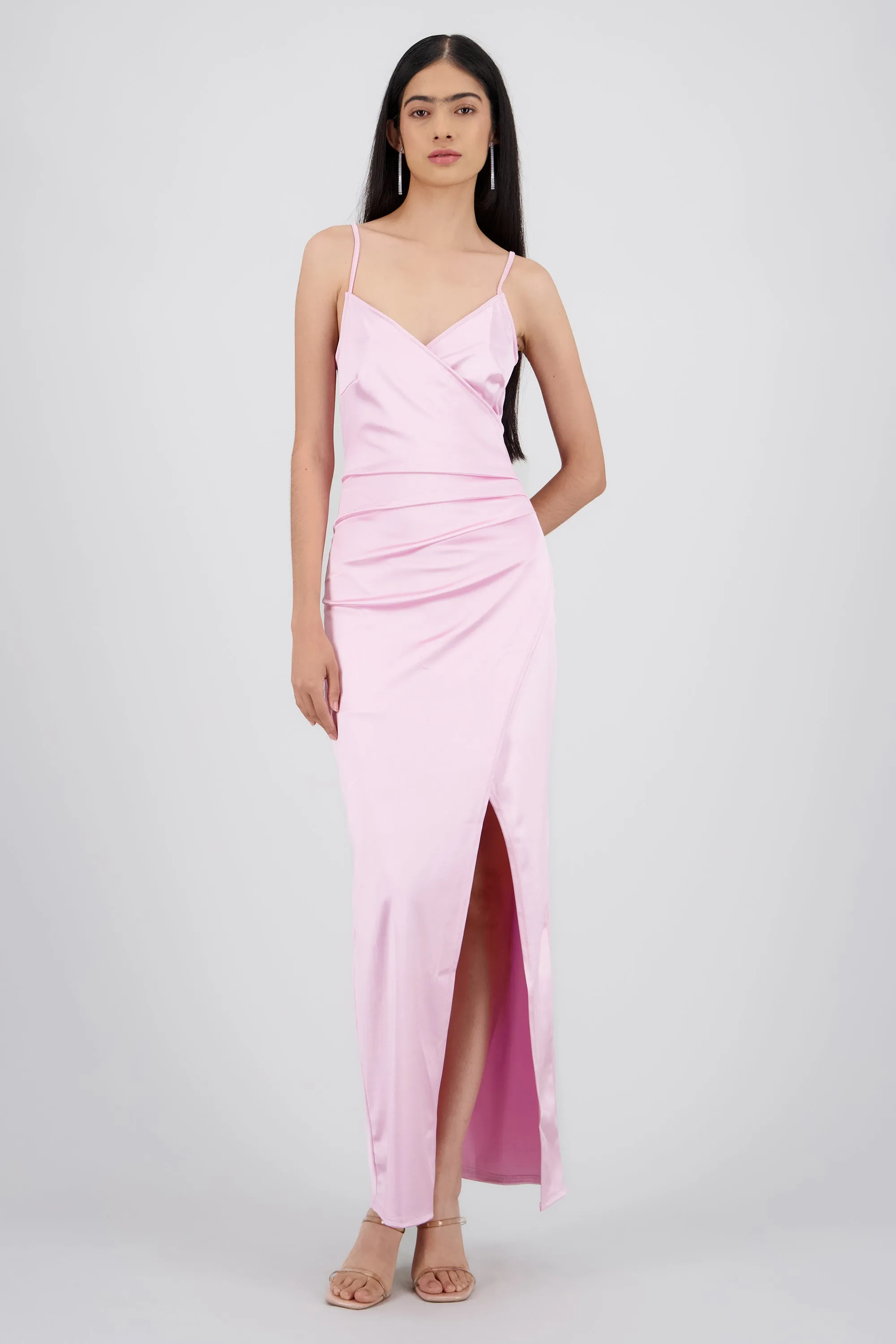 Vestido satinado midi sold by Shasa