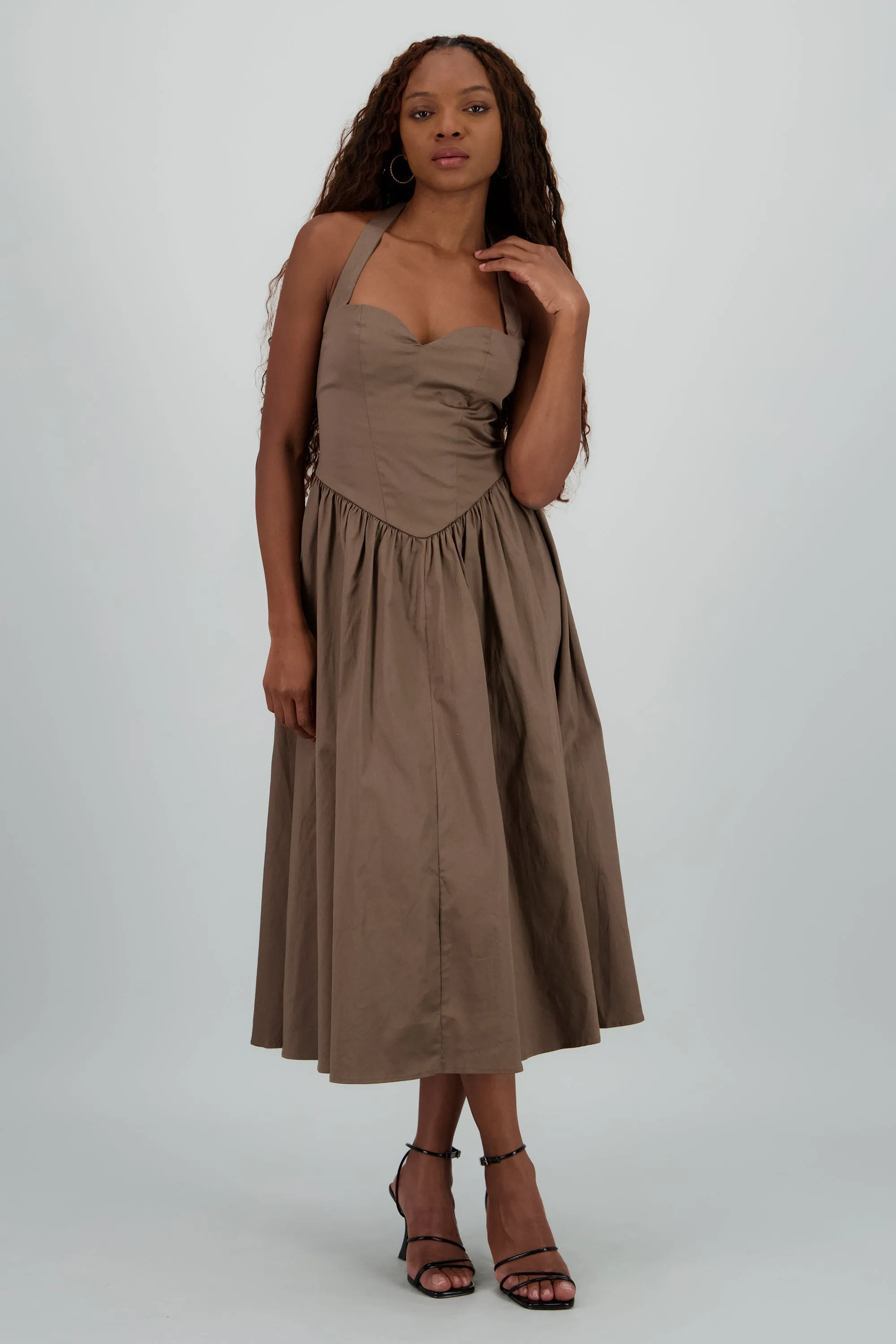 Vestido midi halter escote corazon sold by Shasa product image thumbnail 2