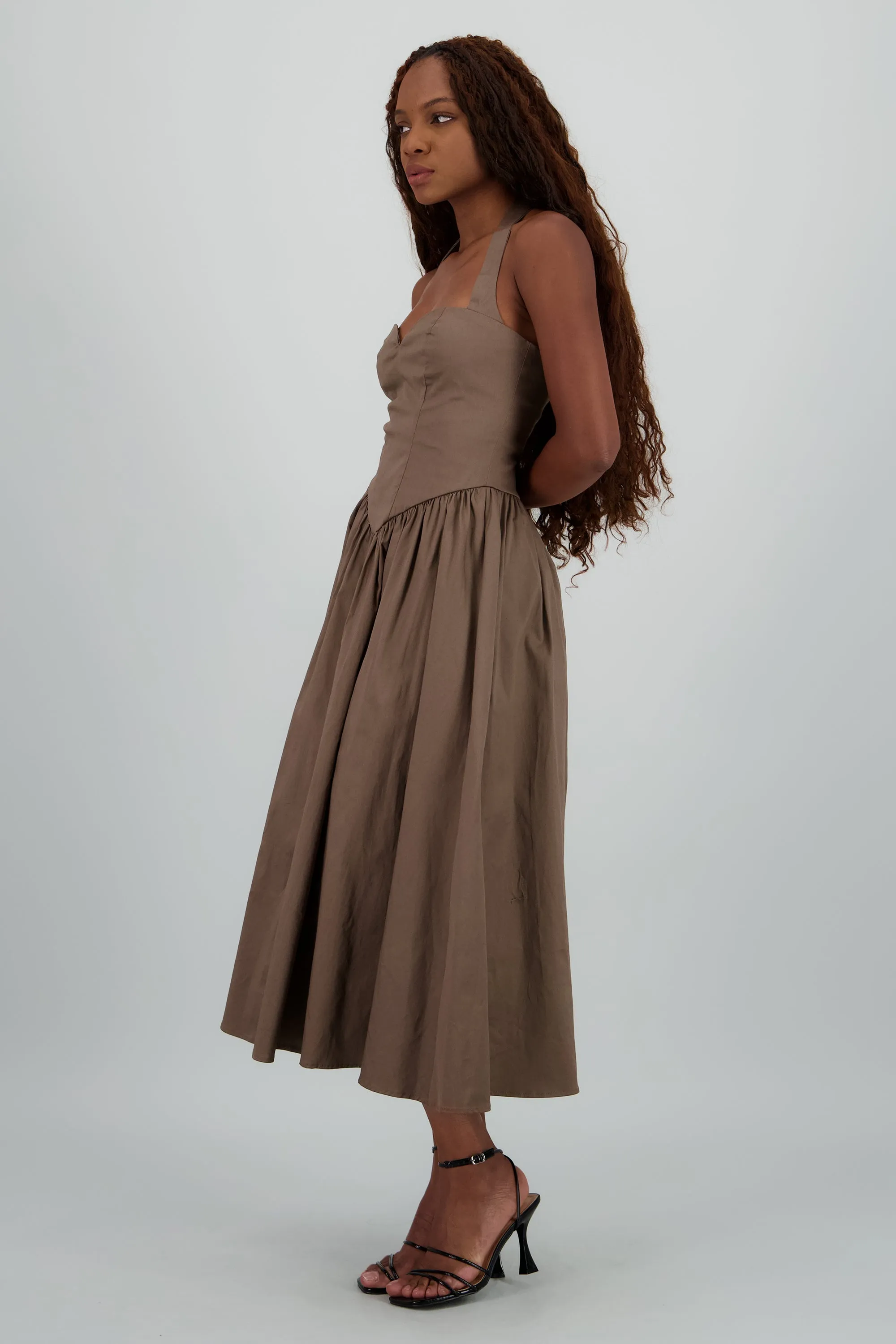 Vestido midi halter escote corazon sold by Shasa product image thumbnail 3