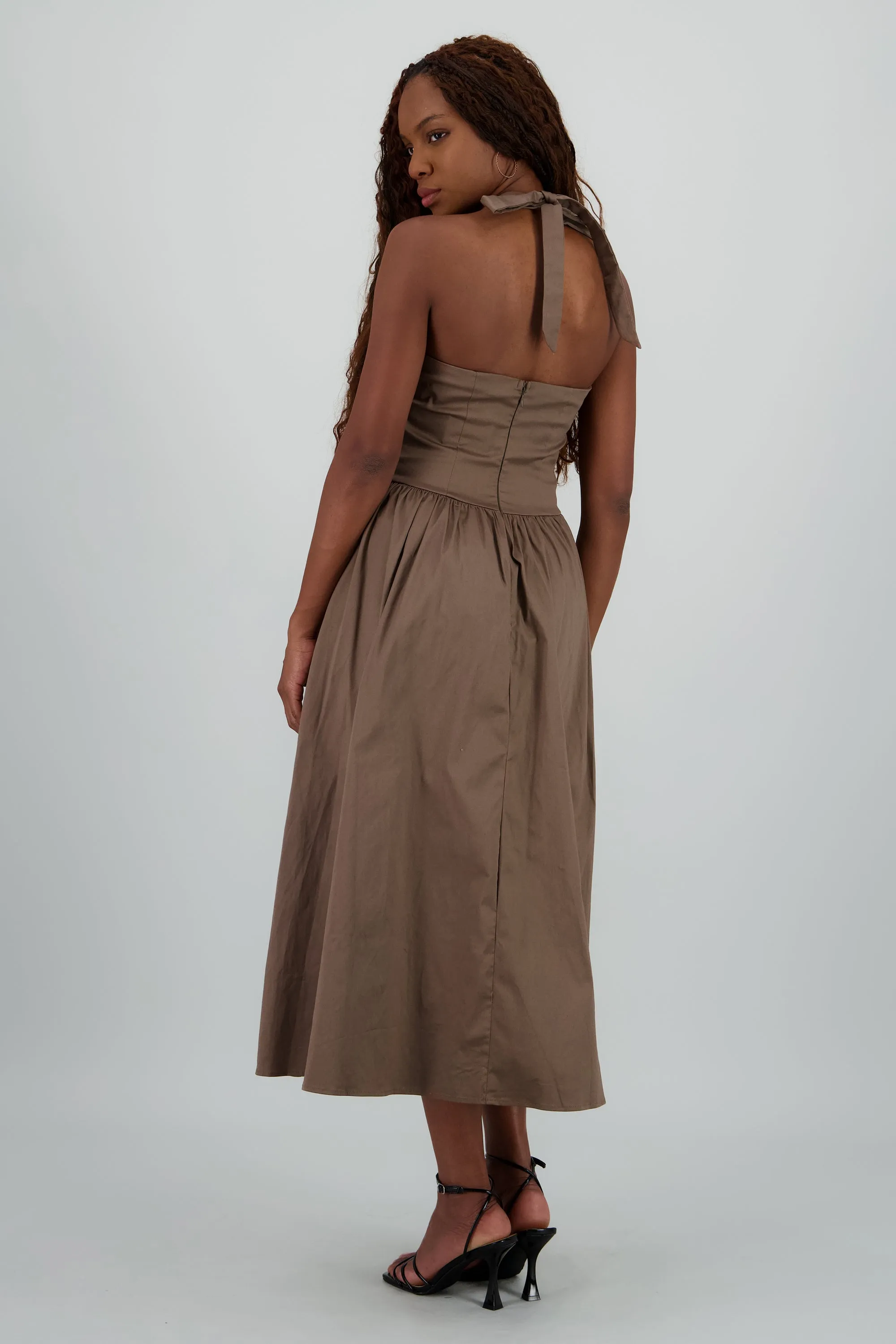 Vestido midi halter escote corazon sold by Shasa product image thumbnail 4