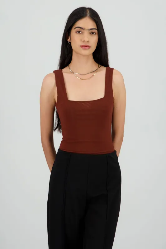 BODYSUIT ESCOTE CUADRADO SIN MANGA sold by Shasa