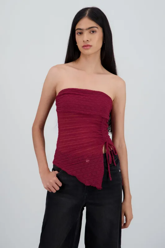 Top bandeau encaje sold by Shasa
