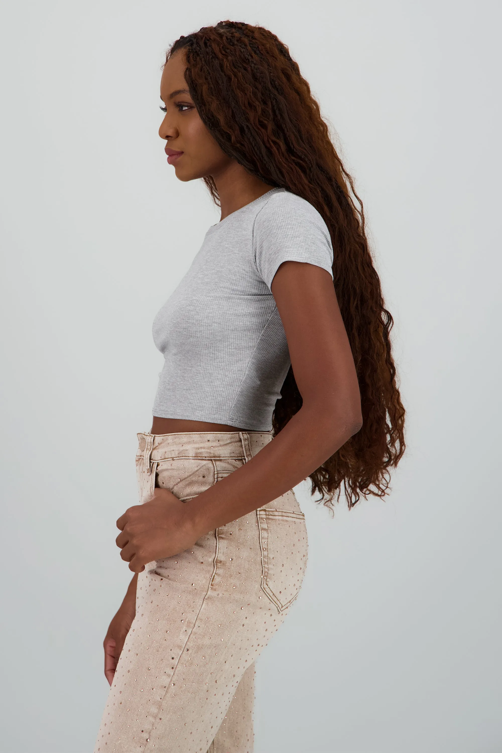 Top escote redondo manga corta sold by Shasa product image thumbnail 3