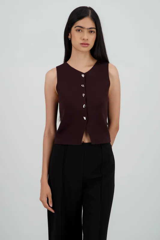 Top tejido con detalle de botones sold by Shasa