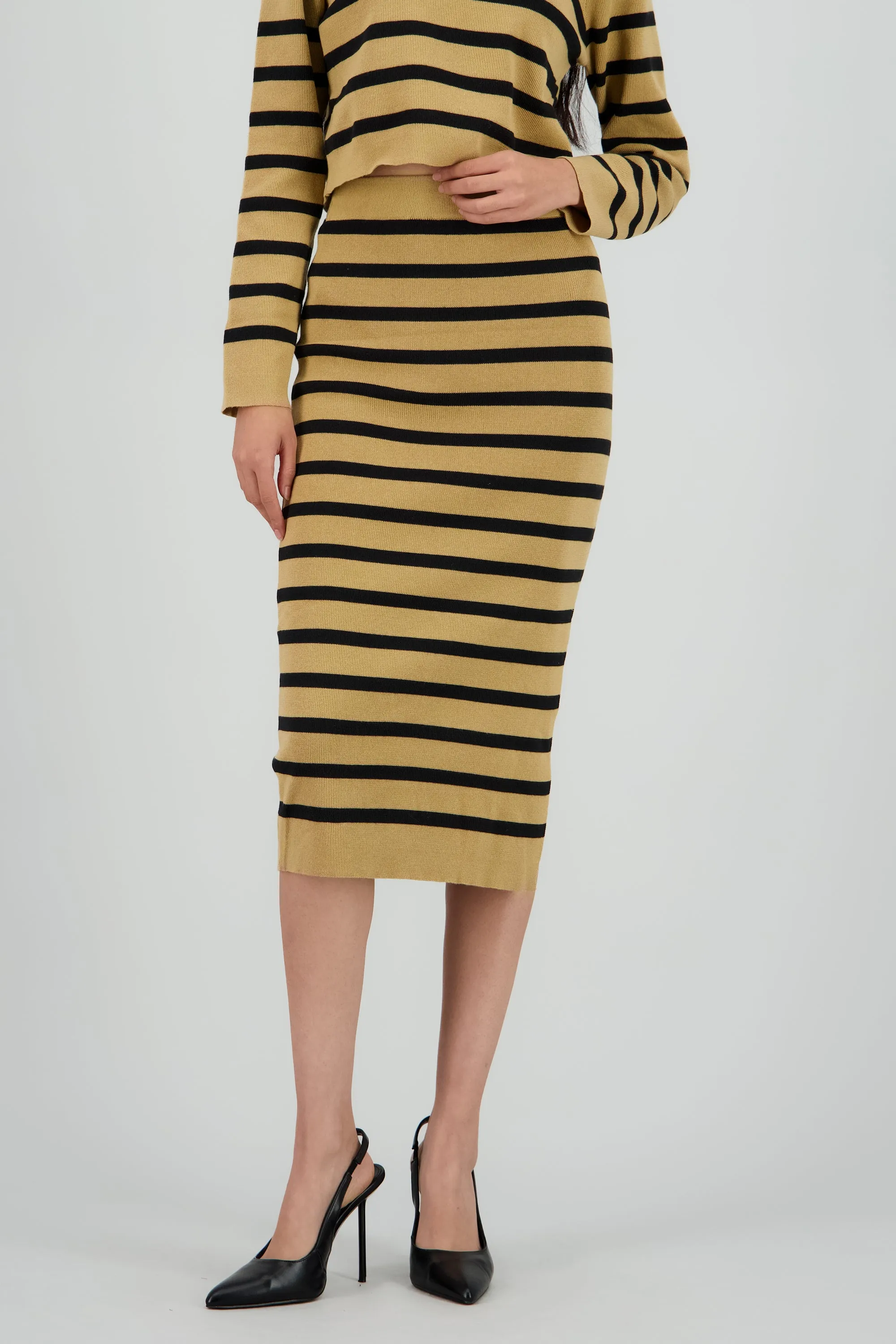 Falda midi rayas detalle abertura sold by Shasa product image thumbnail 2