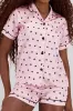Pijama camisera short corazones sold by Shasa