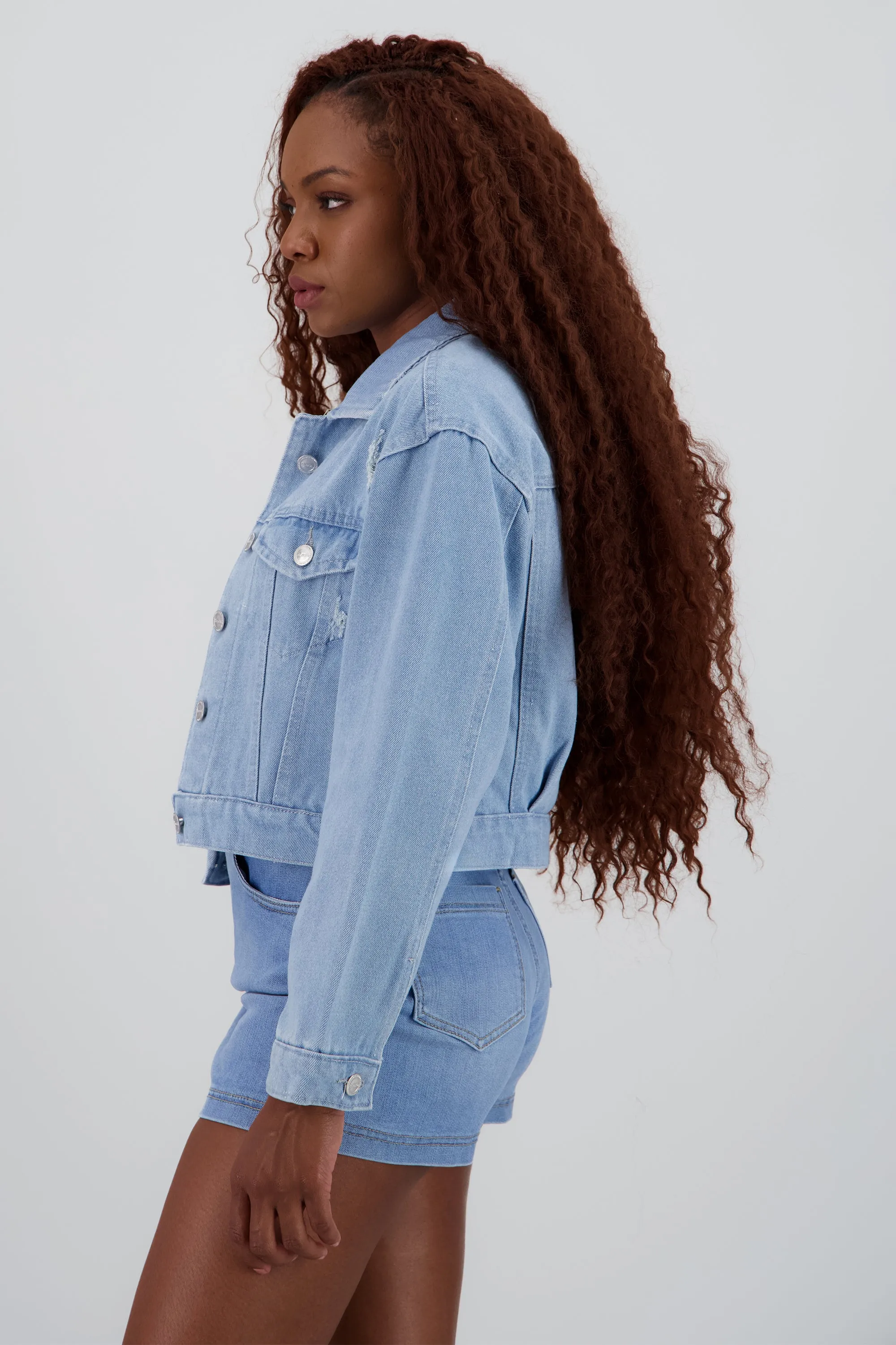 Chamarra trucker crop sold by Shasa product image thumbnail 3