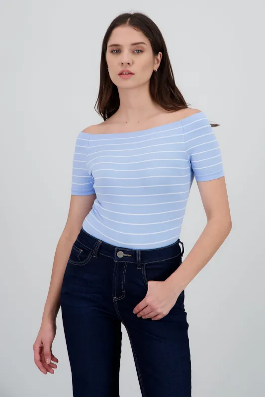 Bodysuit rayas hombro descubierto sold by Shasa