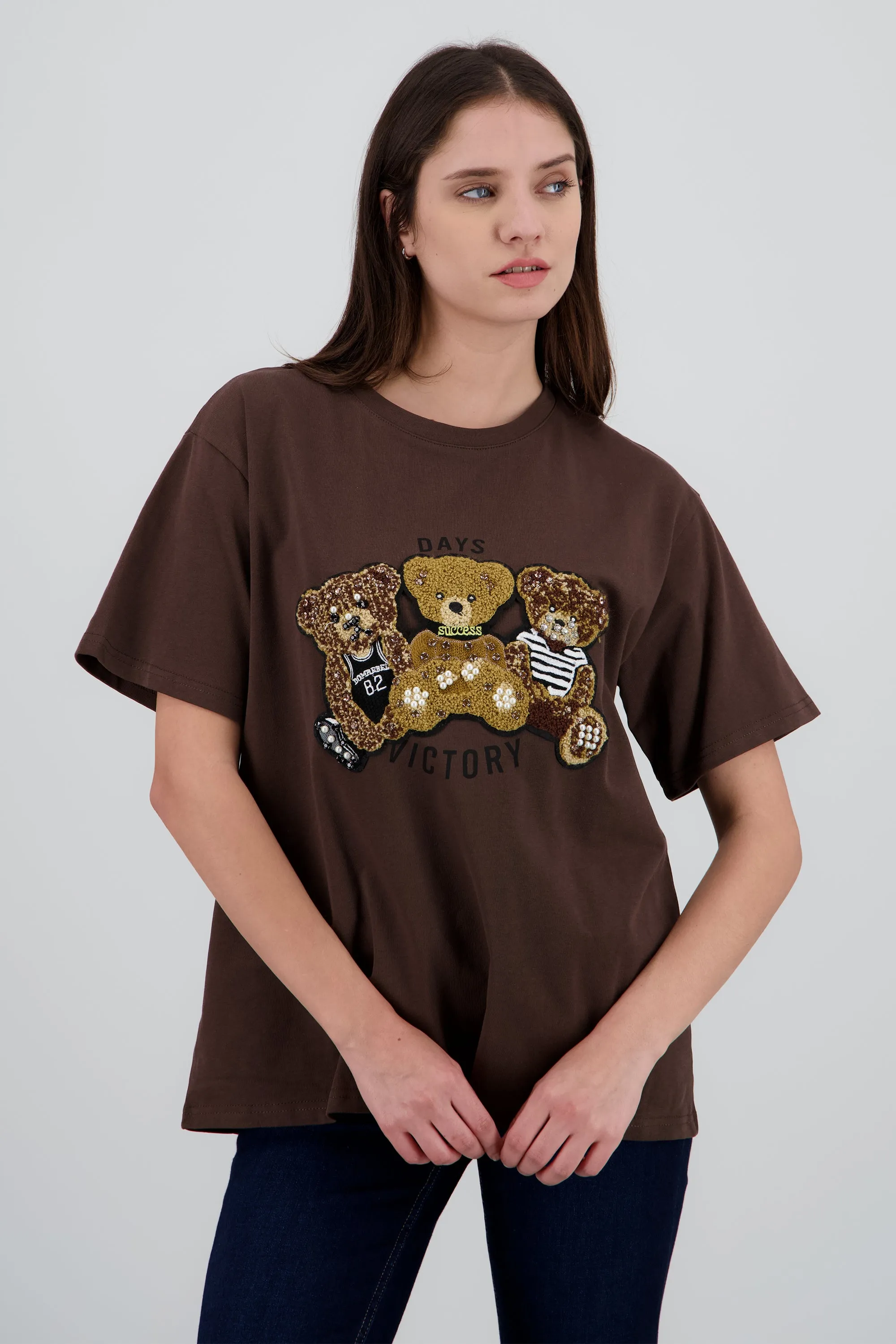 Playera manga corta detalle osos textura sold by Shasa product image thumbnail 2