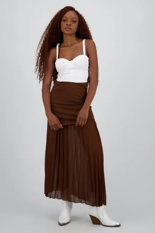 Falda midi transparencia sold by Shasa