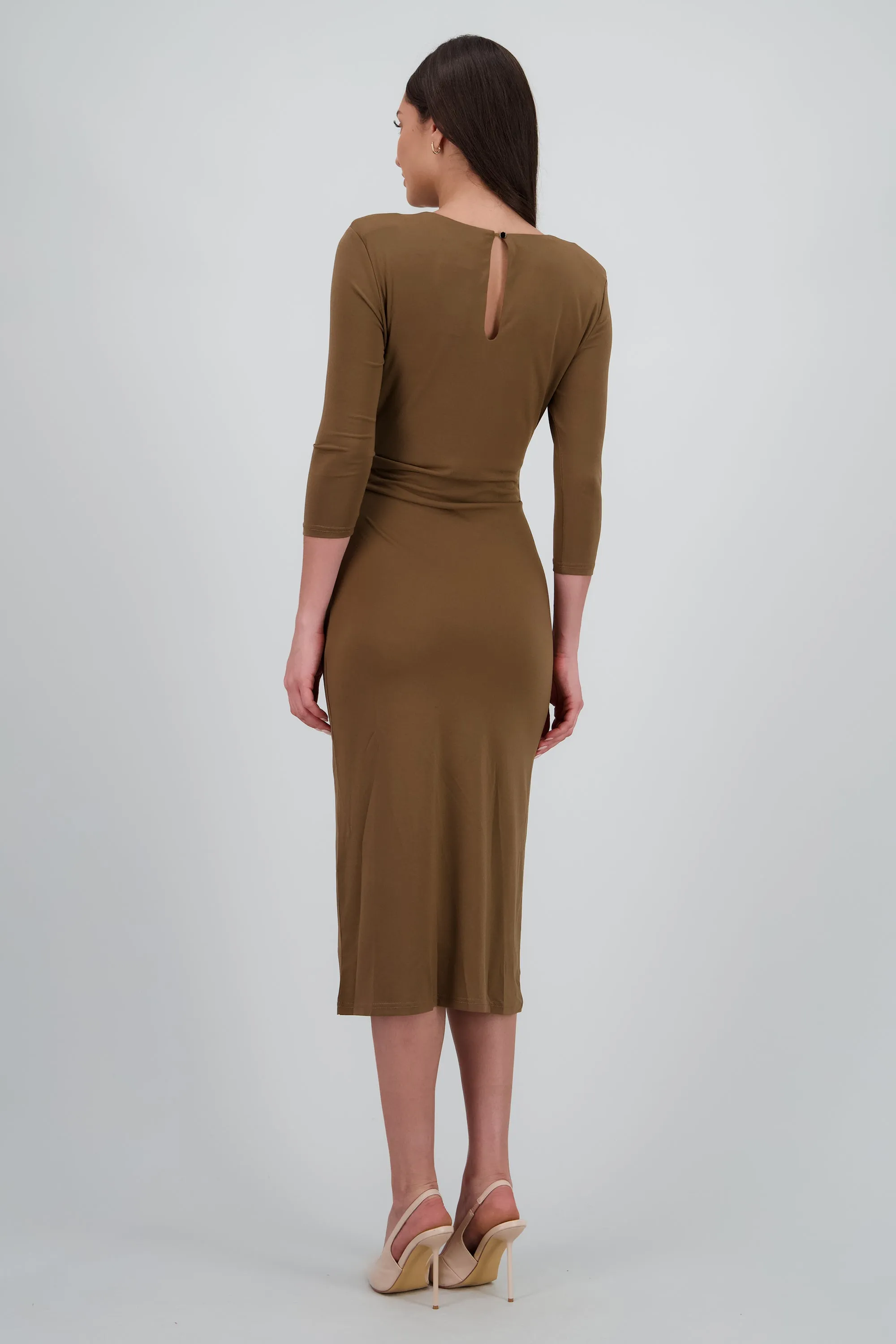 Vestido maxi sin manga detalle frunce sold by Shasa product image thumbnail 4