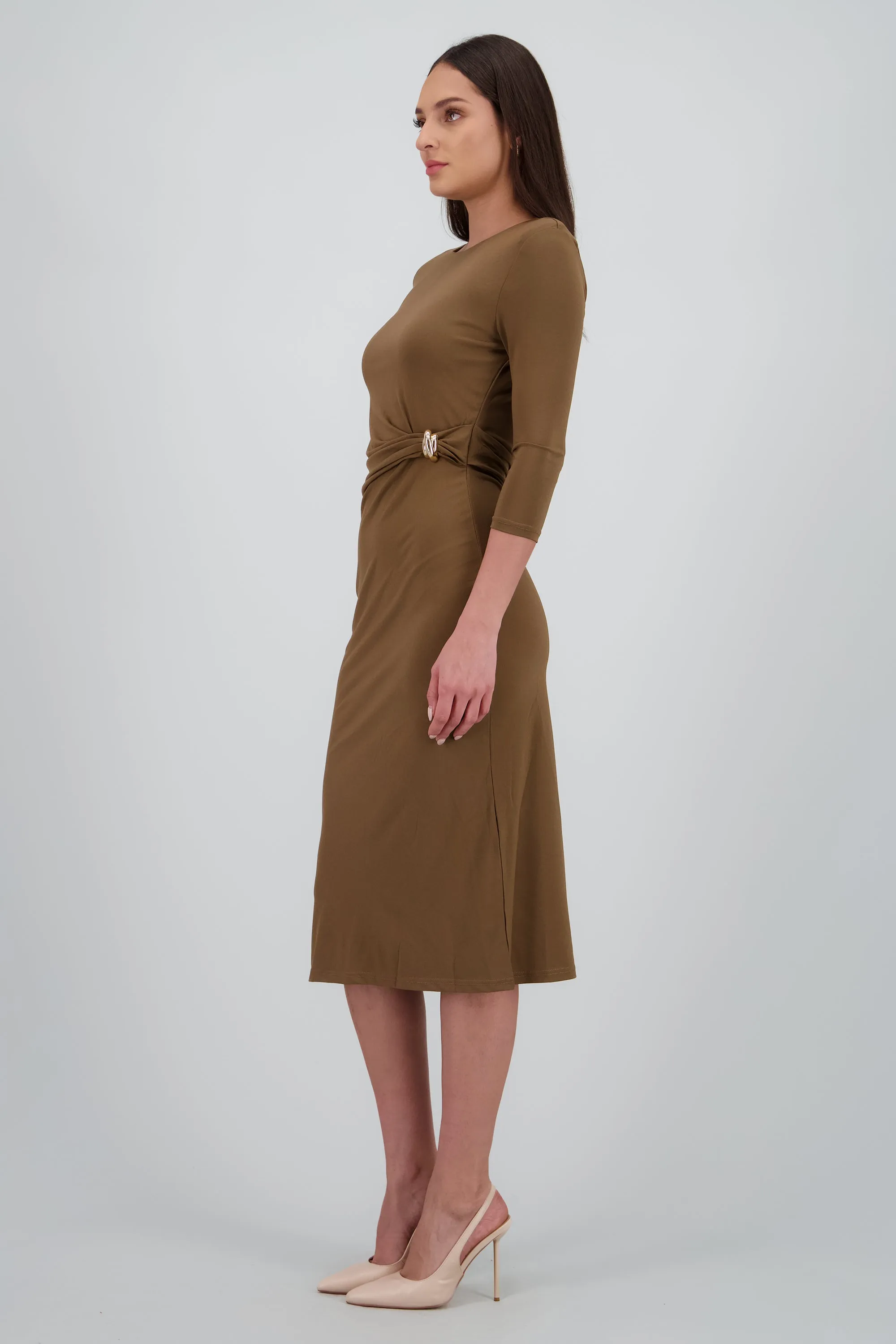 Vestido maxi sin manga detalle frunce sold by Shasa product image thumbnail 3