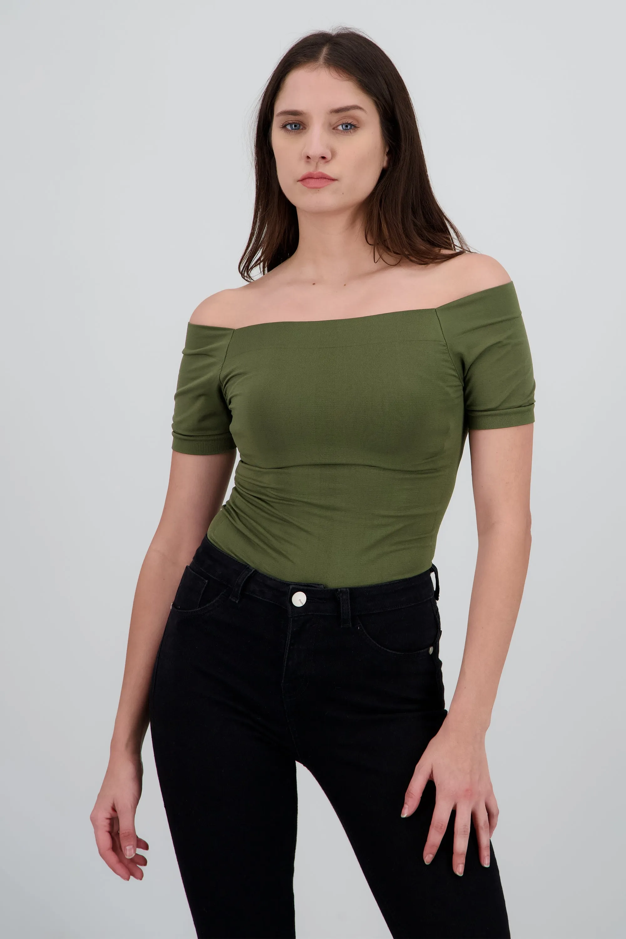 BODYSUIT OFF SHOULDER M/C sold by Shasa