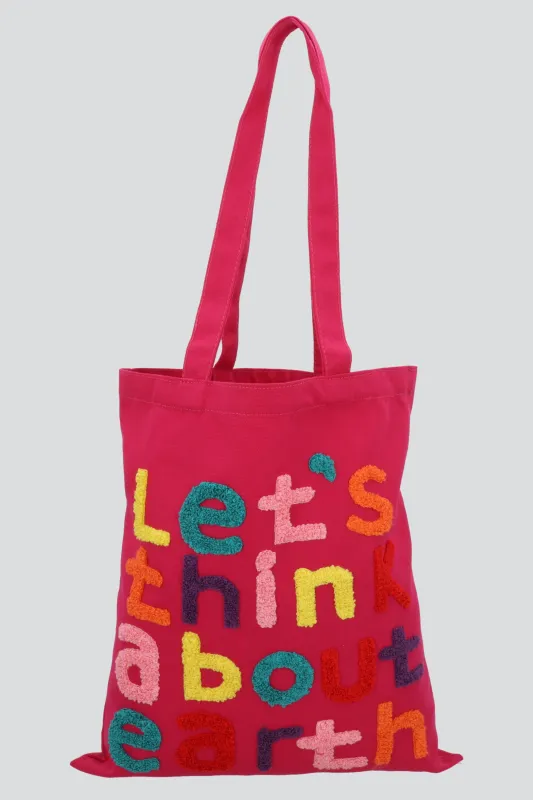 Bolsa tote lets think about sold by Shasa