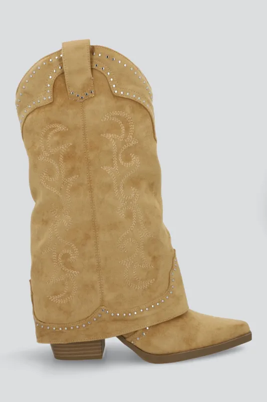 Bota vaquera funda suede sold by Shasa