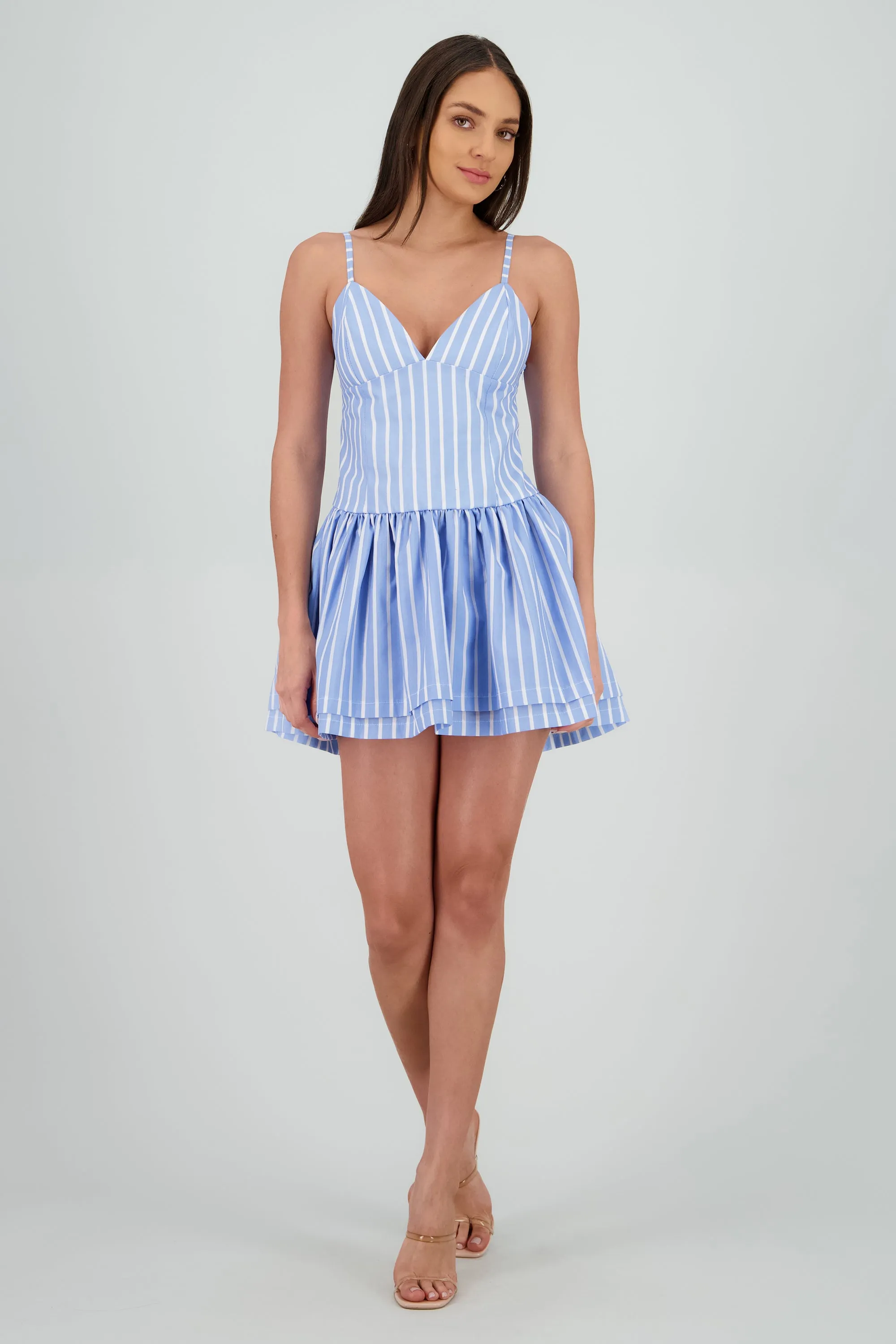 Vestido mini drop waist de rayas sold by Shasa product image thumbnail 2