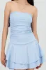 Vestido mini drapeado strapless sold by Shasa