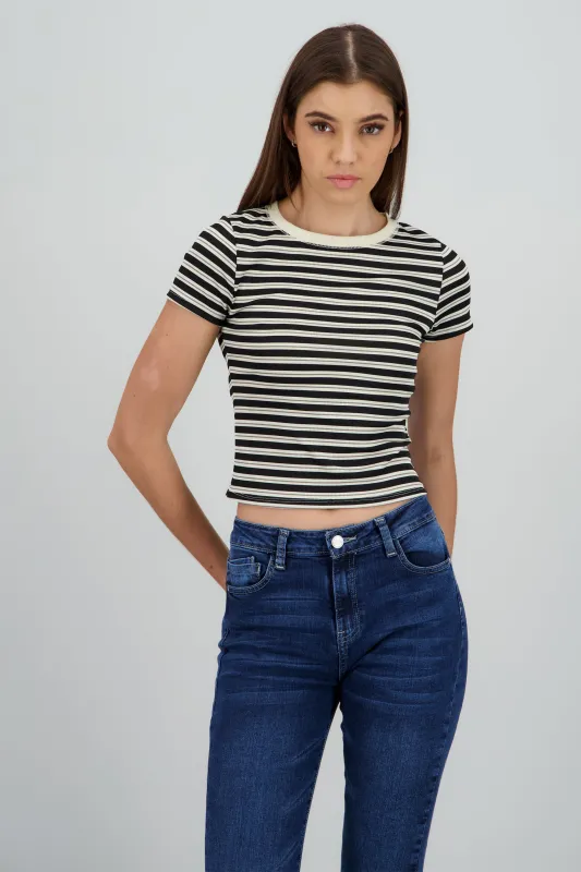 Playera cuello redondo lineas sold by Shasa