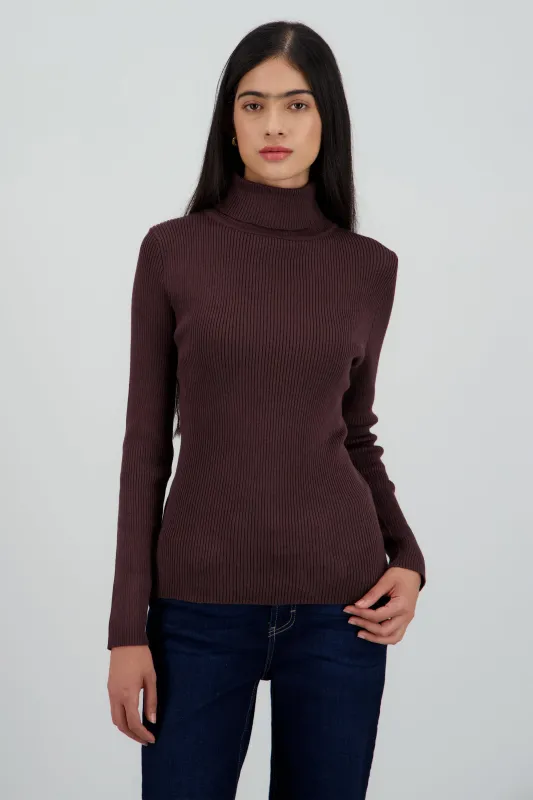 Top manga larga rib cuello tortuga sold by Shasa