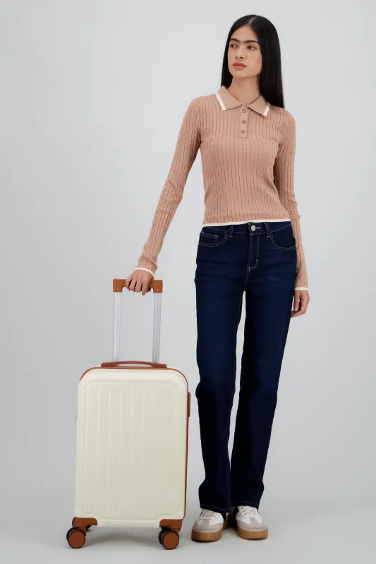 Maleta bicolor rayas sold by Shasa