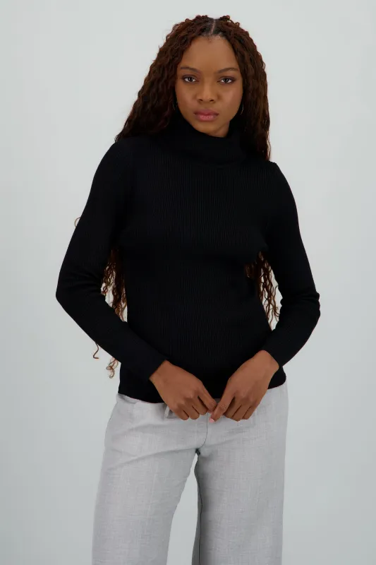 Top manga larga rib cuello tortuga sold by Shasa